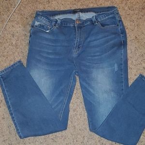 Forever 21+ Medium Wash Skinny Jeans